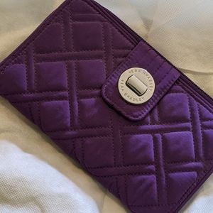 Vera Bradley Purple Quilted Turnlock Wallet